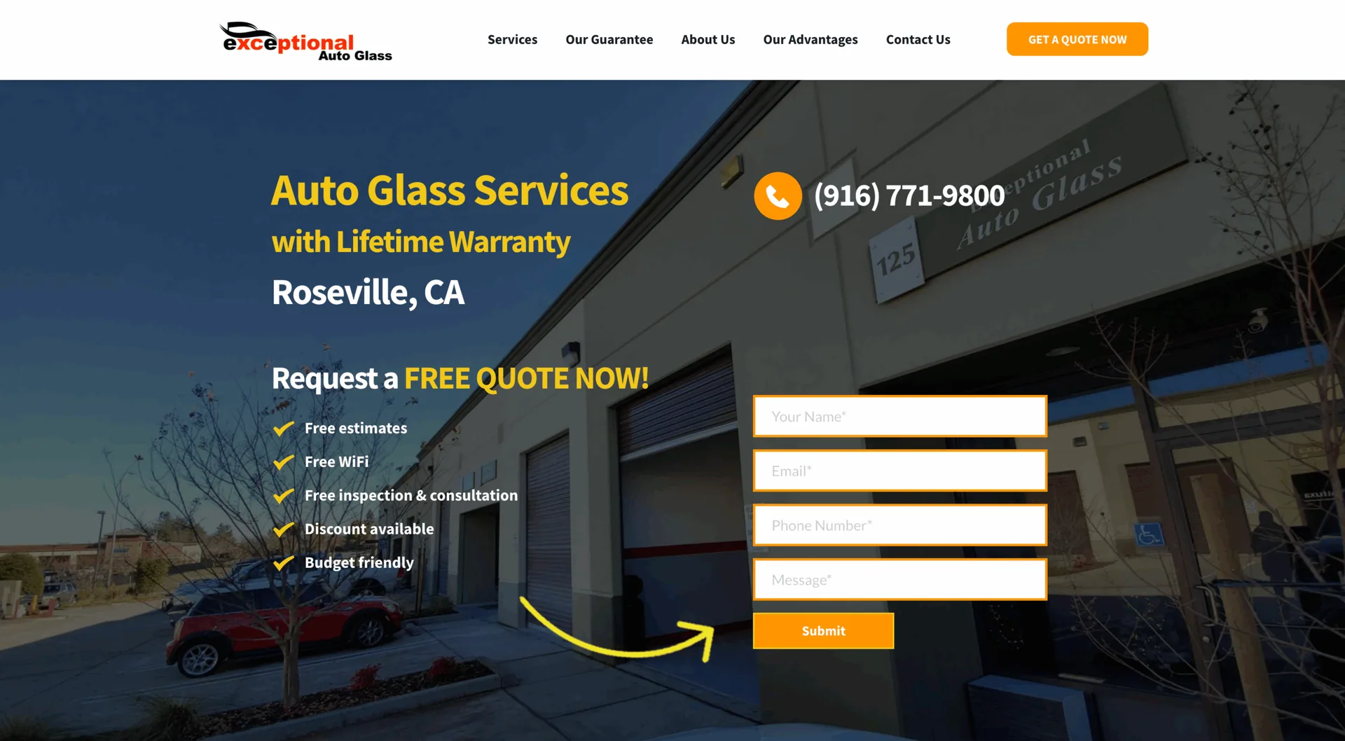 Exceptional Auto Glass — Website / US